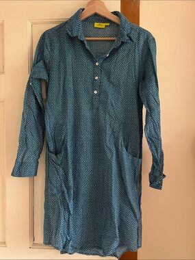 Roberta roller rabbit block print dress, small